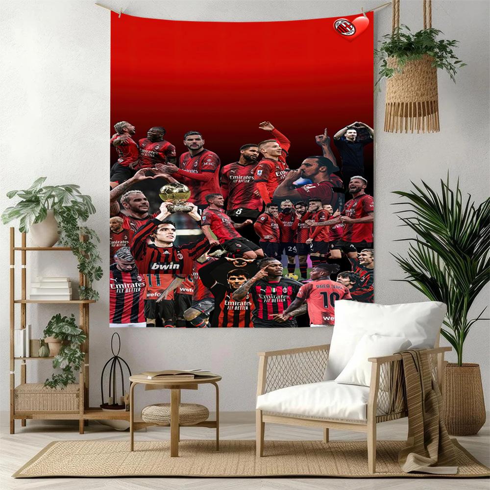 Ac Milan Wall Decor Tapestry Art For Pet Memorial Birthdaywedding Party Backdrop Family Gift