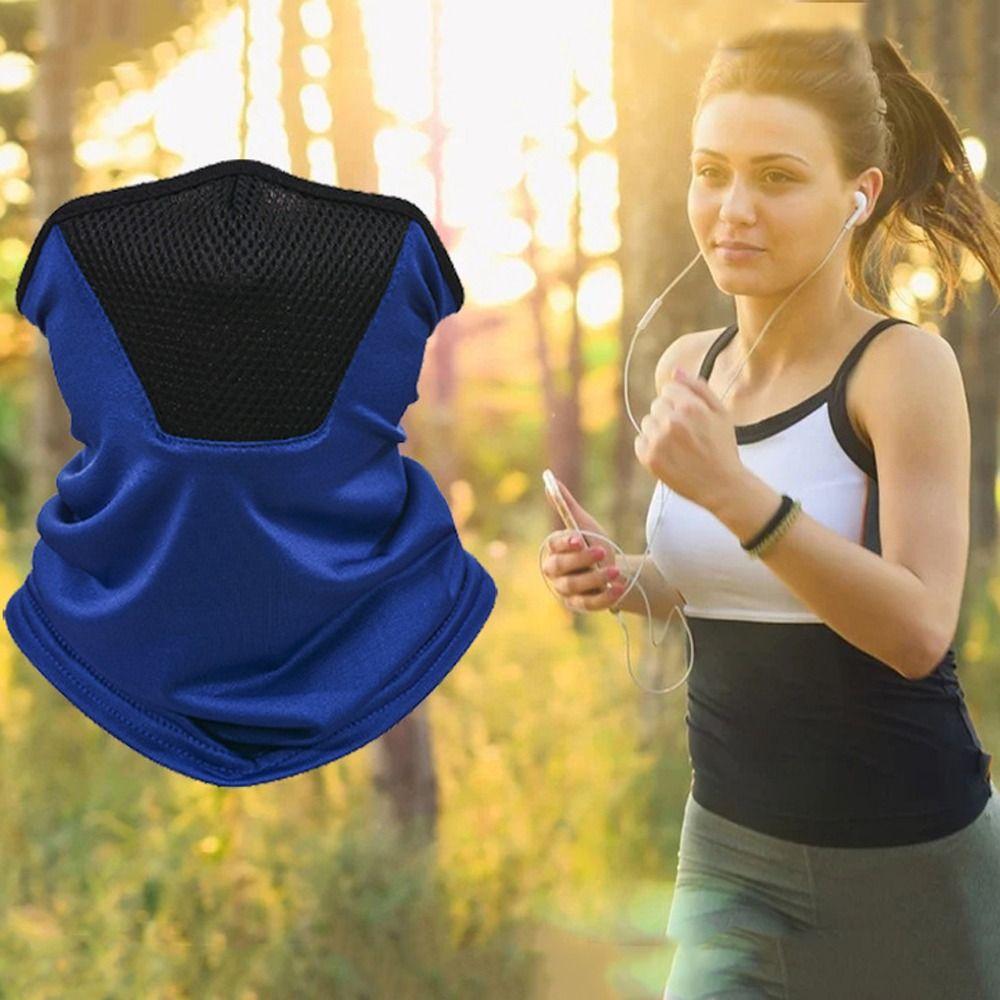 Neckline Mask Solid Color Ice Silk Summer Sunscreen Mask Women Sunscreen Veil Men Fishing Face Mask