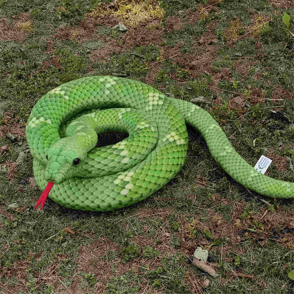 Large Golden Python Water Snake Plush Toy - Realistic Snake Ornament Prank Gift for Adults