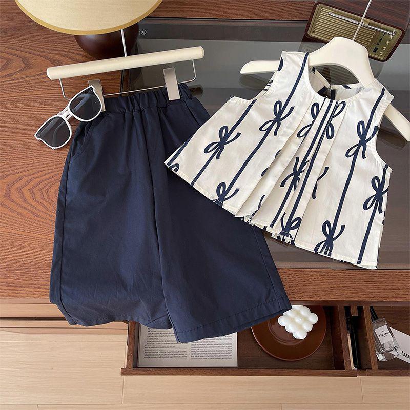 Korean Style Sleeveless Top & Shorts Fashion Set for Girls