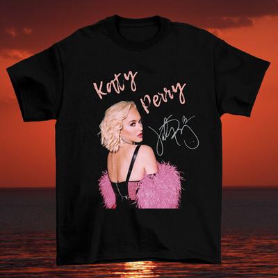 Редкая черная унисекс футболка из плотного хлопка с принтом Katy Perry Music Lover, все размеры CM172
