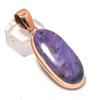Russian Charoite Gemstone Copper Jewelry Pendant 2.25"