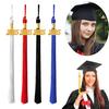Graduation Hat Tassel with 2025 Date Charm Solid Color 40cm Length Cap