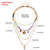 Bohemian Multi-layered Beaded Necklace Colorful Boho Beaded Necklace for Women Ethnic Jewelry Accessories