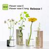 [Made In Tsubame-Sanjo] TETSUNAGI C & C Long Flower Vase Set, Single Flower Vase, Steel and Glass Test Tube, Mini, Made In Japan, Interior Decor,