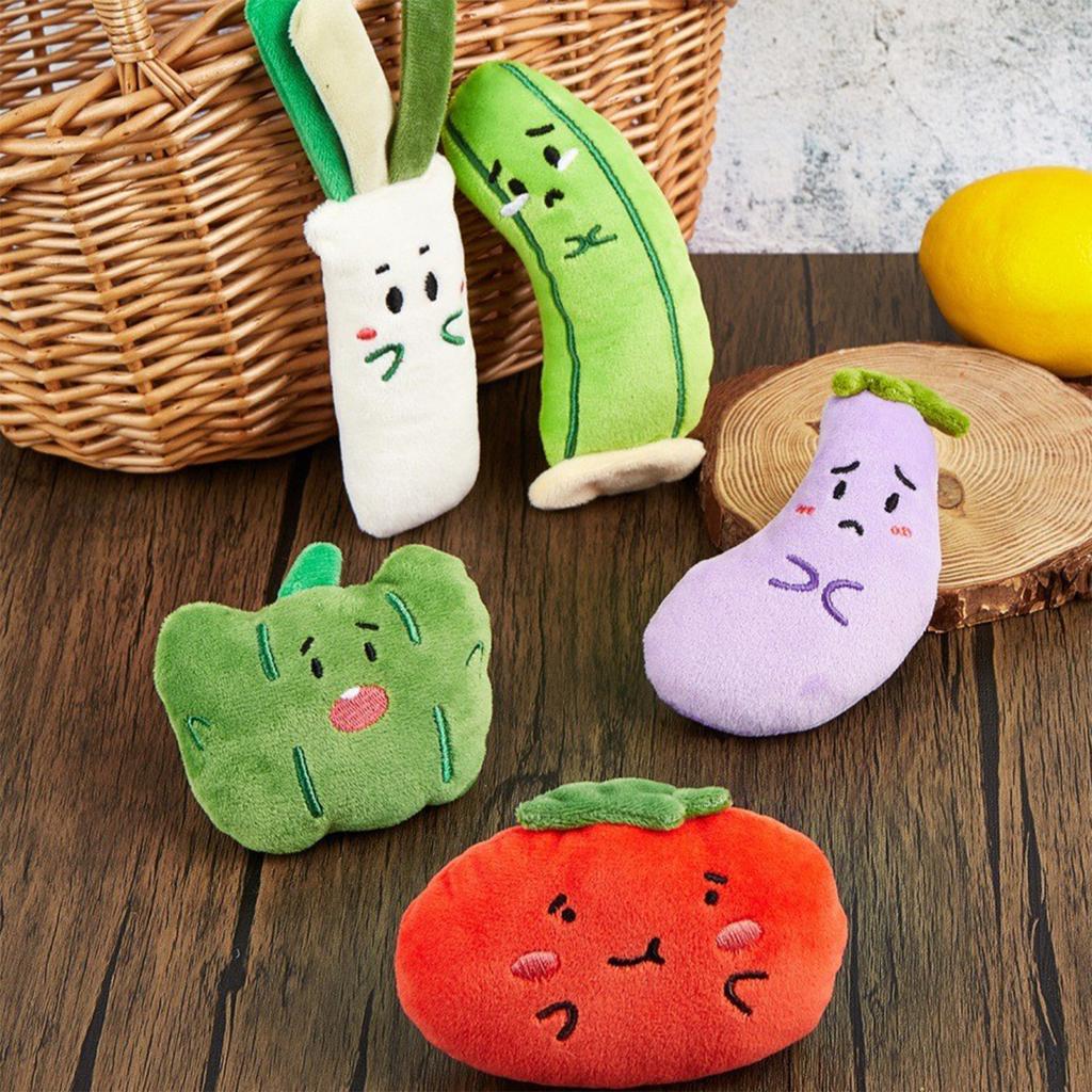 Игрушка для кошек в форме овоща с кошачьей мятой, устойчивая к царапинам, плюшевая игрушка для питомца
