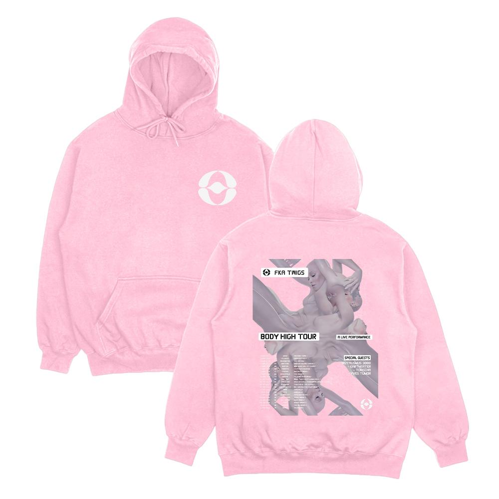 Худи FKA Twigs Body High Tour Худи Харадзюку Эстетика Графическая одежда Женская Мужская Модная Толстовка Длинный рукав Повседневный Пуловер Y2k