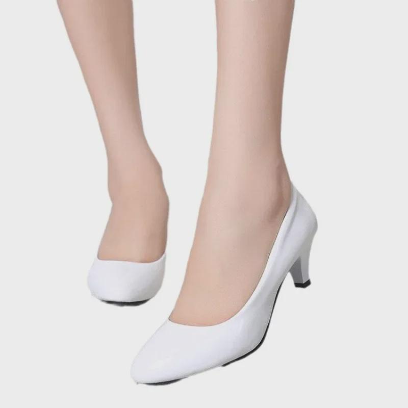 Туфли женские Four Seasons с круглым носком и средним каблуком с бантом