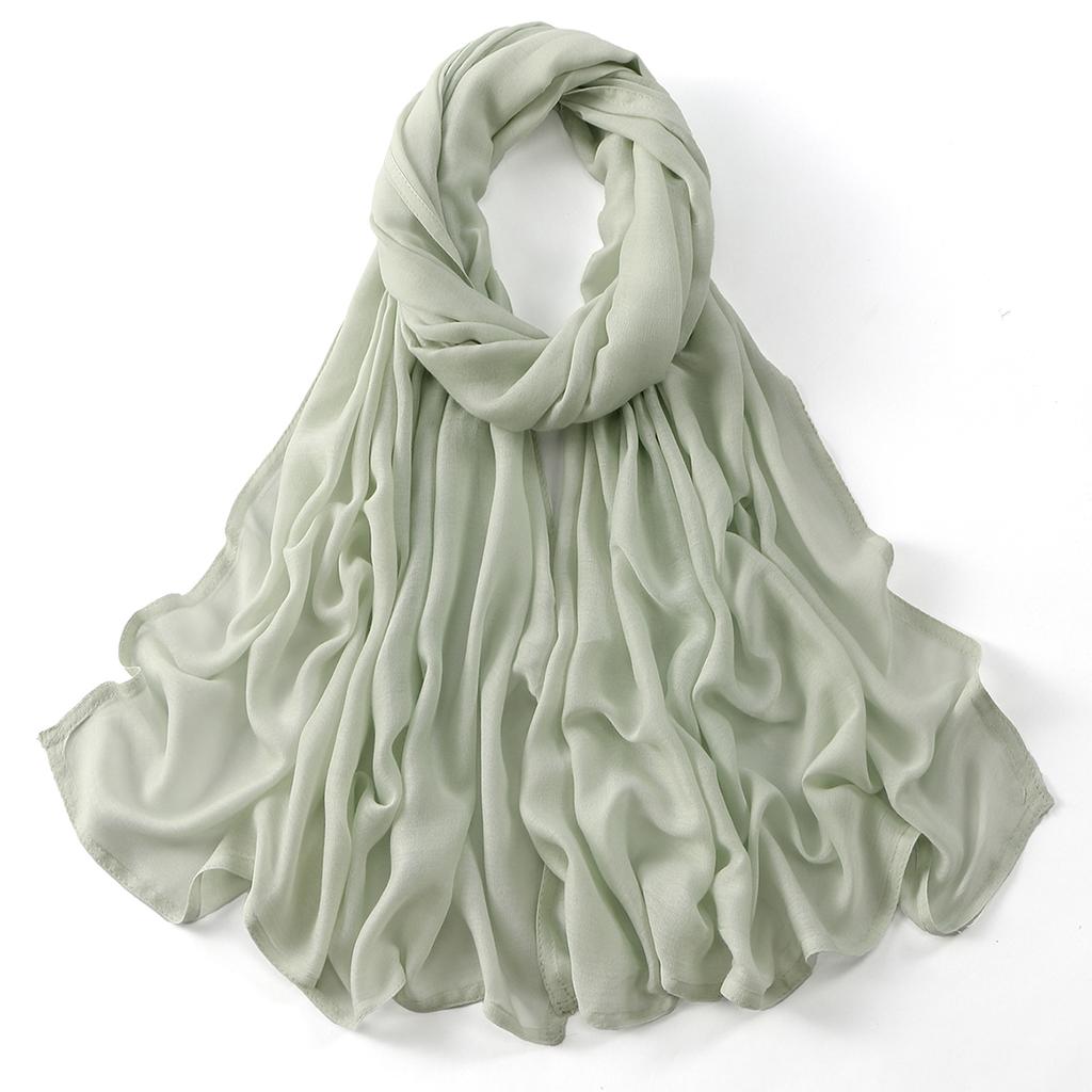 Muslim Modal Hijab Cotton Rayon Scarf for Women Double Stitching Wide Edge Rayon Shawl Islamic Thin Soft Viscose Turban Headband
