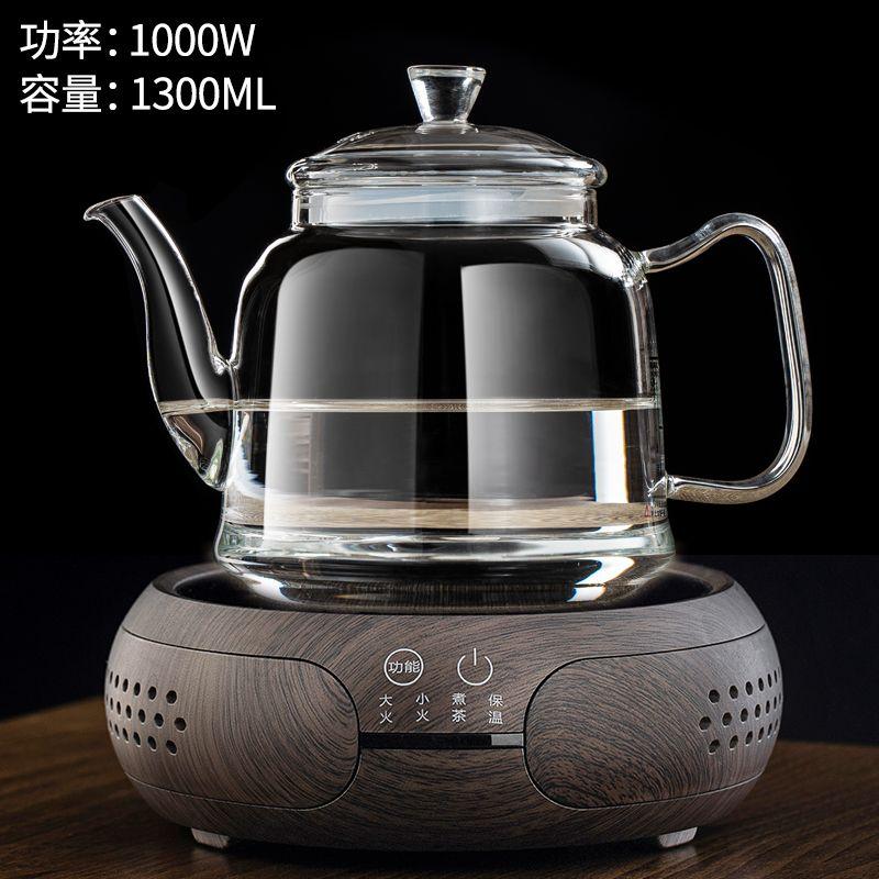 Стеклянный чайник для электрической гончарной печи 220 В, бытовая, высокотемпературная стойкость и взрывозащищенность, прозрачные отдельные кастрюли