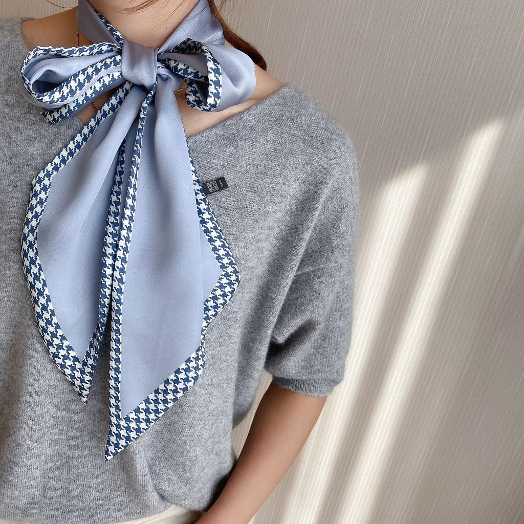 Весенне-летний атласный длинный шарф для женщин, солнцезащитная шаль, модный атласный длинный шарф для красоты, универсальный дорожный шарф