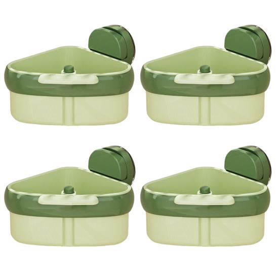 4Pcs Sink Strainer Basket Hanging Sink Strainer Triangular Faucet Sponge Storage Rack Corner Sink Trash Catcher for Food Waste