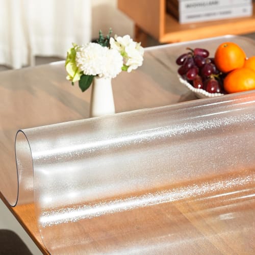 Geluoxi Embossed Tablecloth, 80*120cm, PVC Table Cover, 1.5mm Thick, Rectangular, Shrink-Free, Waterproof, Stain-Resistant, Water-Repellent, Customiza