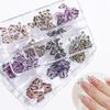 1Set 3D Butterfly Nails Charm Accessories Resin Nails Decoration Rhinestones Crafts Nails Art for Nails Enthusiasts