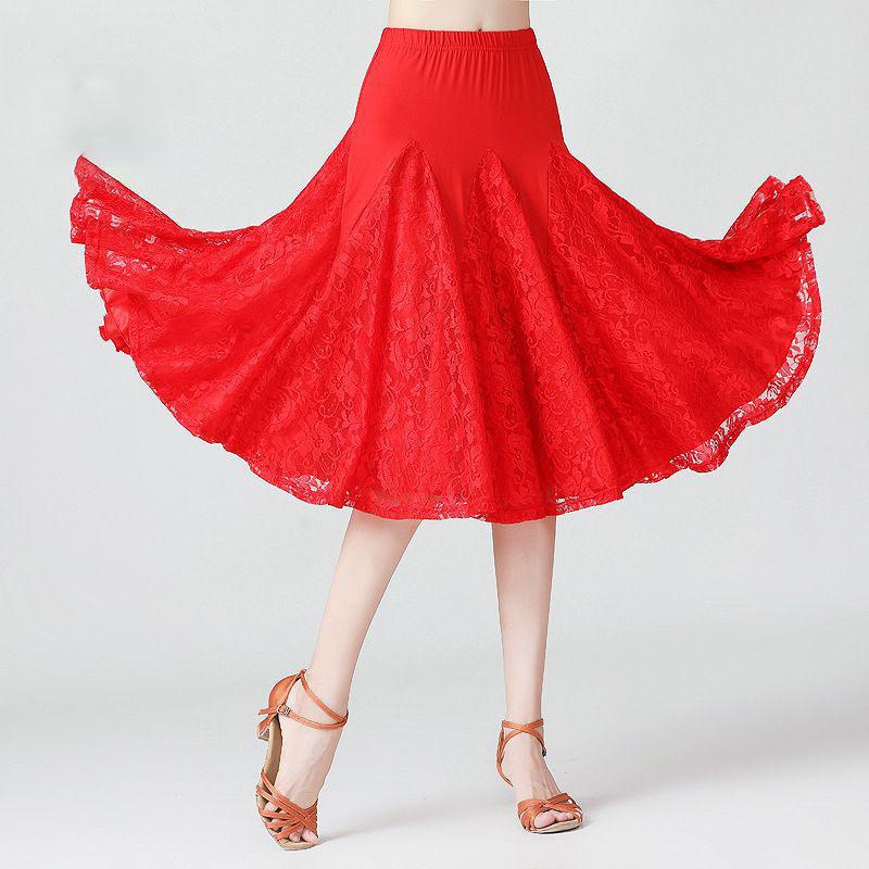 Women Practice Dance Wear Skirt Elegant Practice Skirt Ballroom Latin Skirts Performance Wear Outfits Tango Waltz Dancing Skirts