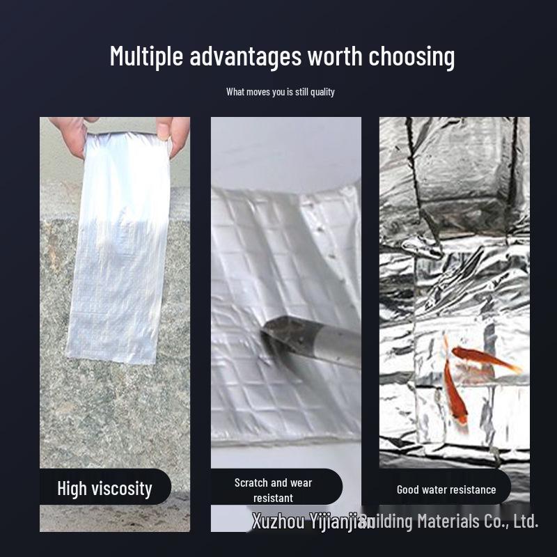 Утолщенная Бутиловая Водонепроницаемая Лента из Алюминиевой Фольги (0,5-1,5 мм) - Самоклеящийся для ремонта протечек крыши и стен