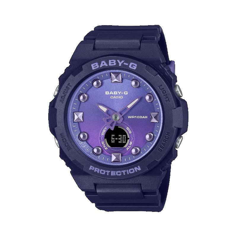 Casio Мужские Аналоговые Кварцевые Часы BGA-320-2A из Смолы, Водонепроницаемые 100M, Ударопрочные