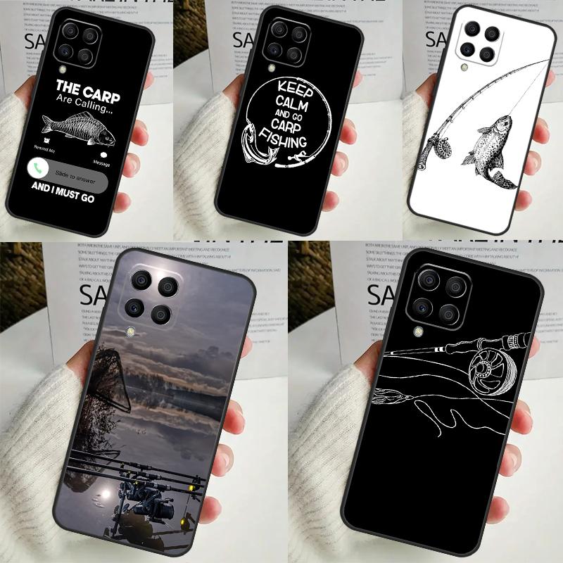 Carp Fish Fishing Rod For Samsung Galaxy M15 M55 M13 M33 M53 M21 M31 M51 M30s M20 M14 M34 M54 M12 M32 M52 Case