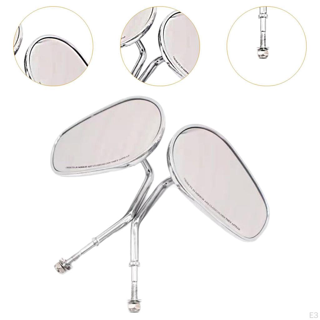 2 шт. Зеркала заднего вида для мотоцикла Высокопроизводительные детали Прочные Практичные Профессиональные