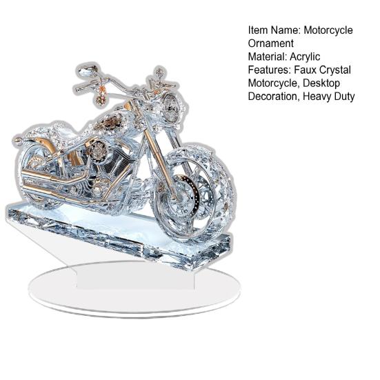Акриловое украшение в виде искусственного кристалла для мотоцикла, 2D плоская прозрачная табличка для мотоцикла с подставкой, украшение для дома, офиса, рабочего стола, книжной полки
