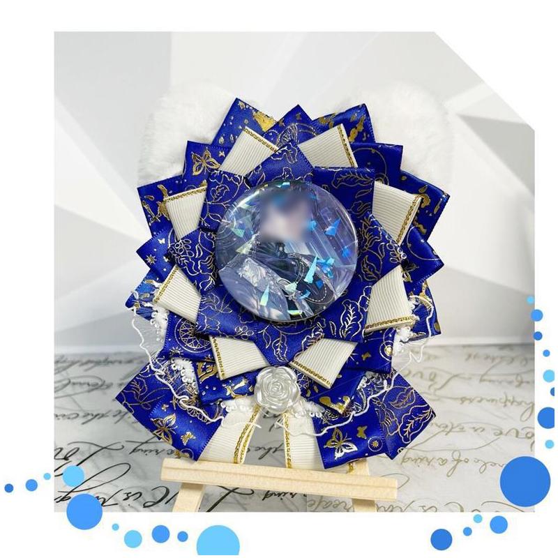 1PC Fabric Ins Style Handmade Diy Badge Holder Anime Peripheral Barrette Holder Cute Cat Ear Display Holder Multi-Colour