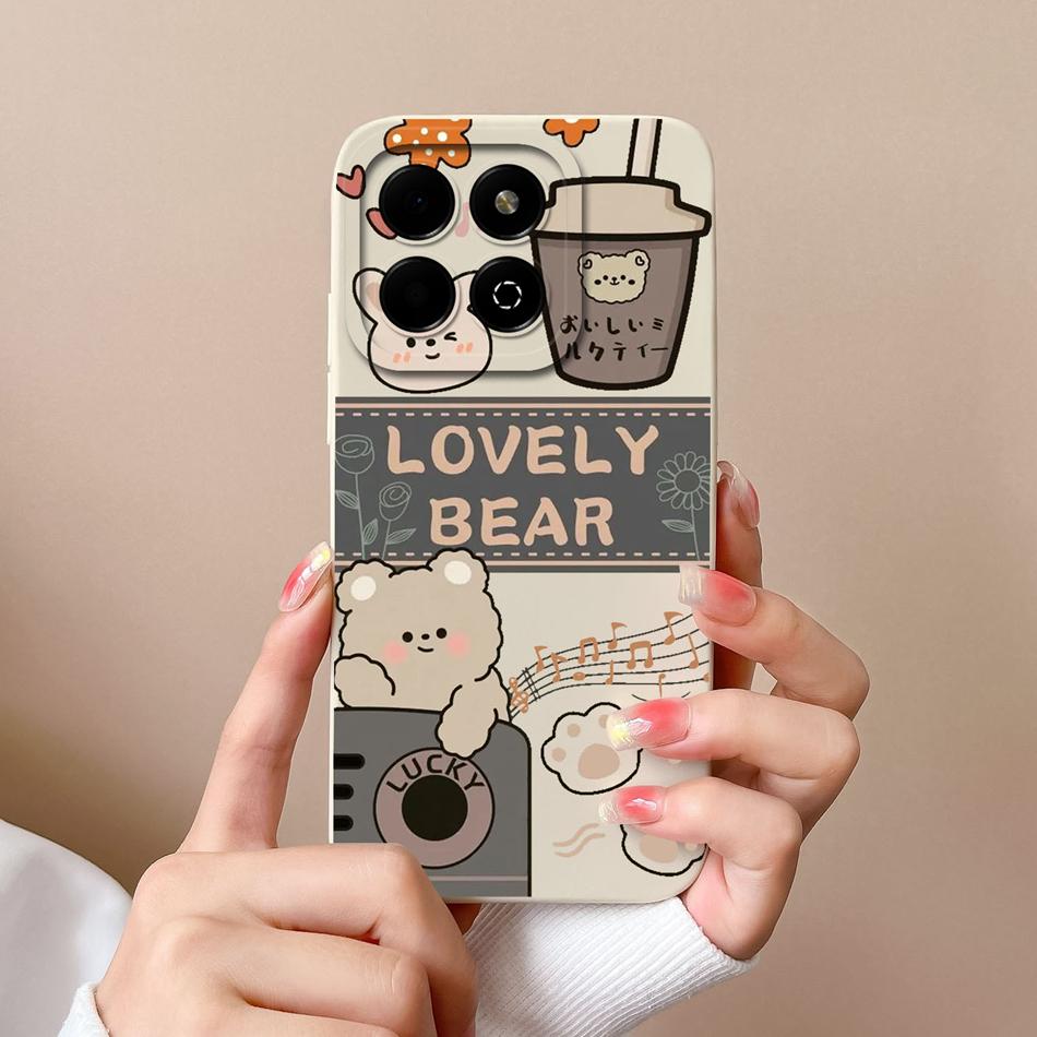 Case For Honor X6B Phone Back Cover Cute Avocado Soft Comfortable Liquid Silicone Camera Protection Anti Drop Bumper Capa Funda