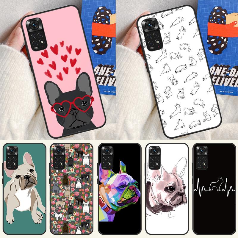 Милый чехол с французским бульдогом для Xiaomi Redmi Note 14 13 Pro 12 11 9 10 9S 10S 11S 12S Redmi 14C 13C 10C 12C