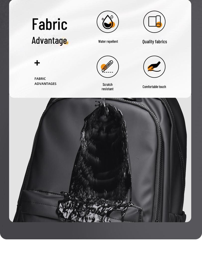 Мужской рюкзак Cross-Border Business Backpack - средний студенческий рюкзак, большой вместимости кожаный рюкзак для ноутбука
