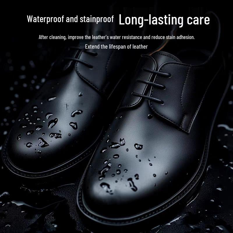 Набор по уходу за кожей: Полировочная салфетка, Ланолин, Натуральное масло для ухода, Восстанавливающий крем, Жидкость для ухода, Обувной крем.