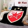 Crvena Zvezda 2D Flat Pattern Flannel Blanket, High quality All Seasons, Home Decor, Warmth and Comfort, Perfect for Christmas Gifts.