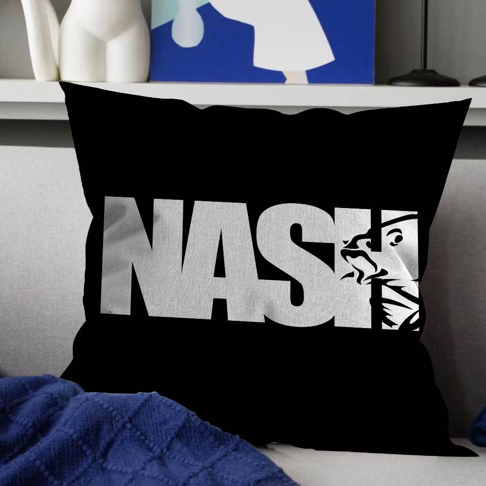 Nash Fishing Logo Maple Design Cushion Cover Happy Autumn Harvest Decor Holiday Decorati Pillow Cover