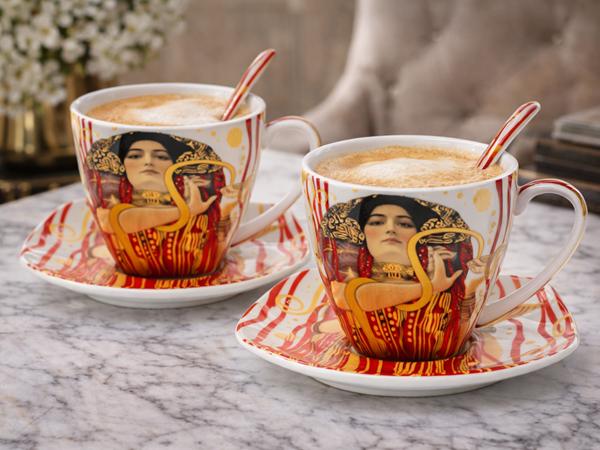 Porcelain Cups Set of 2 Queen Isabel Klimt 250 As a Gift