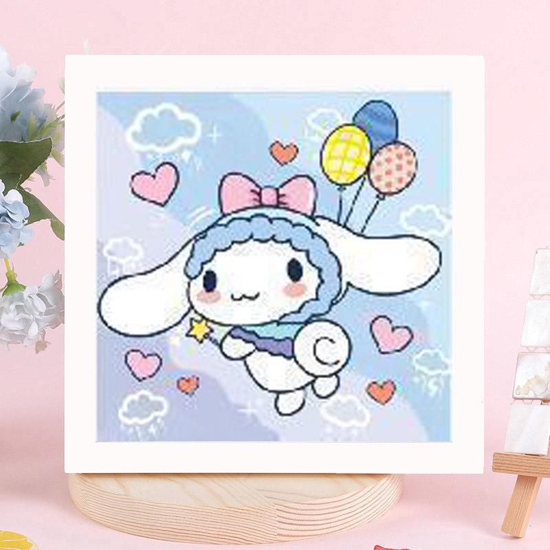 Детская алмазная мозаика Sanrio с наклейками-рамкой - Набор для самостоятельного изготовления, ручная работа, подарок