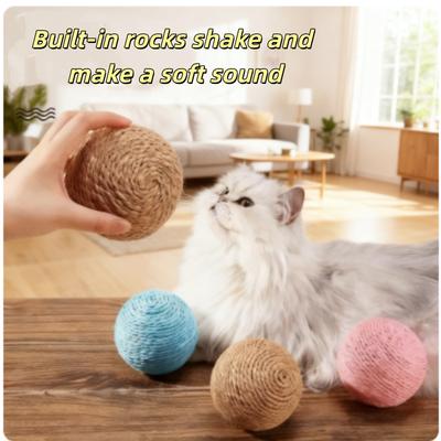 Мяч для царапания для кошек Интерактивные игрушки для кошек Устойчивый к укусам мяч для погони за котятами Звуковые игрушки для домашних животных для кошек Аксессуары для кошек