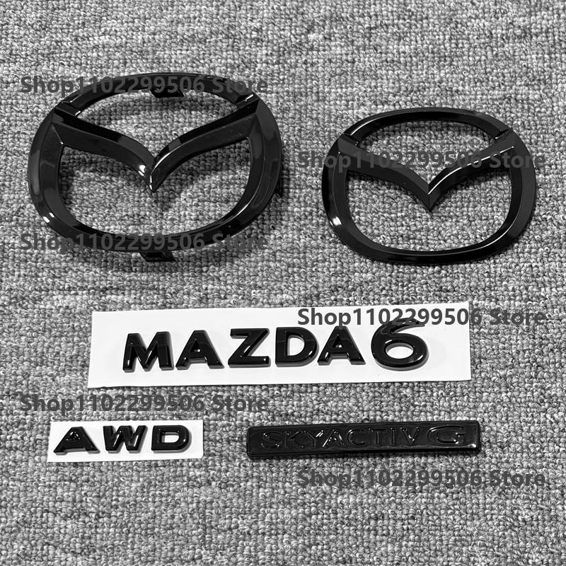 Черный ABS Логотип Автомобиля Для 2020 2021 2022 2023 Года Mazda 6 Atenza Шильдик Накладка-Наклейка Логотипа На Переднюю Решетку Радиатора Задний Багажник SKYACTIV G