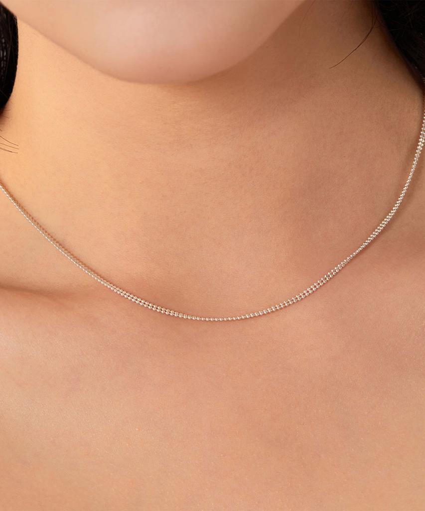 Helene Jewelry Серебряное ожерелье с двойной огранкой из стерлингового серебра 925 пробы