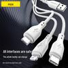 PISEN 3-in-1 Braided Charging Cable for Apple, Huawei, and Android Devices