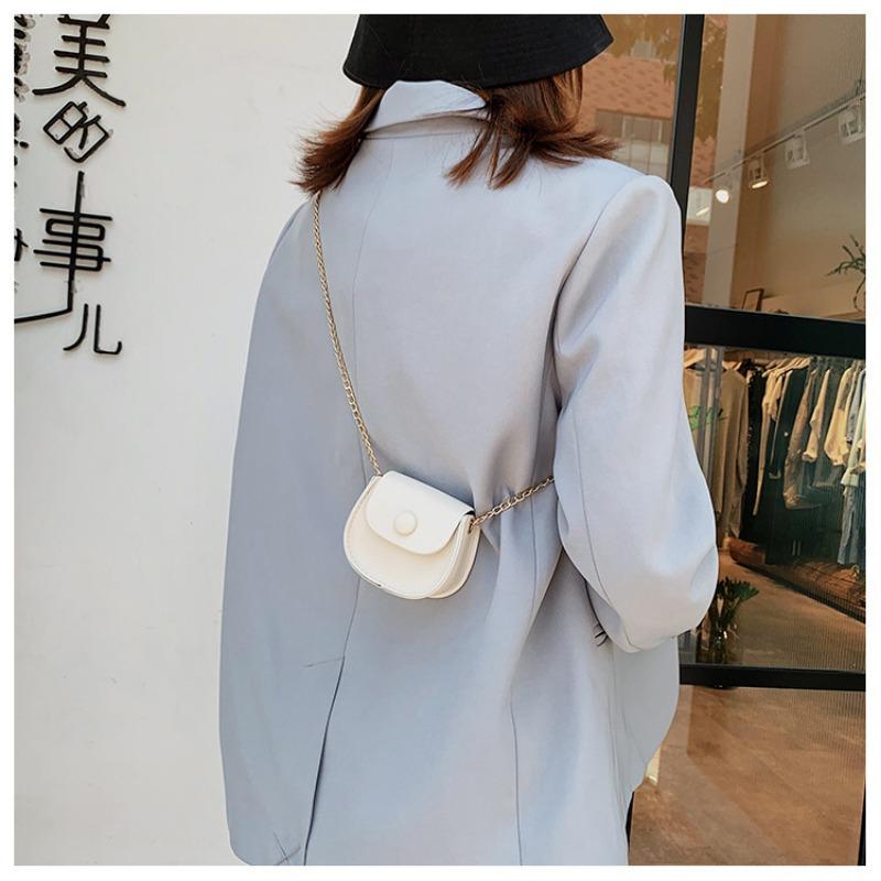 Весна/лето Простая женская мини-сумка-седло Женская корейская версия цепочка маленькая сумка на одно плечо сумка через плечо