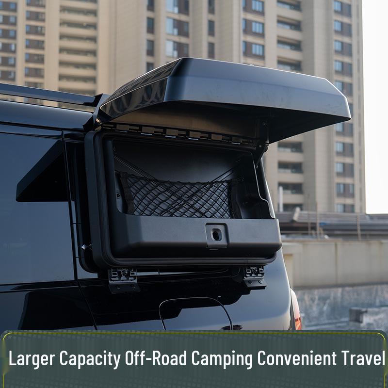 BYD Fangchengbao 5 Roof Rack: Aluminum Alloy Platform with Side Ladder and Storage Box for Camping & Off-Roading.