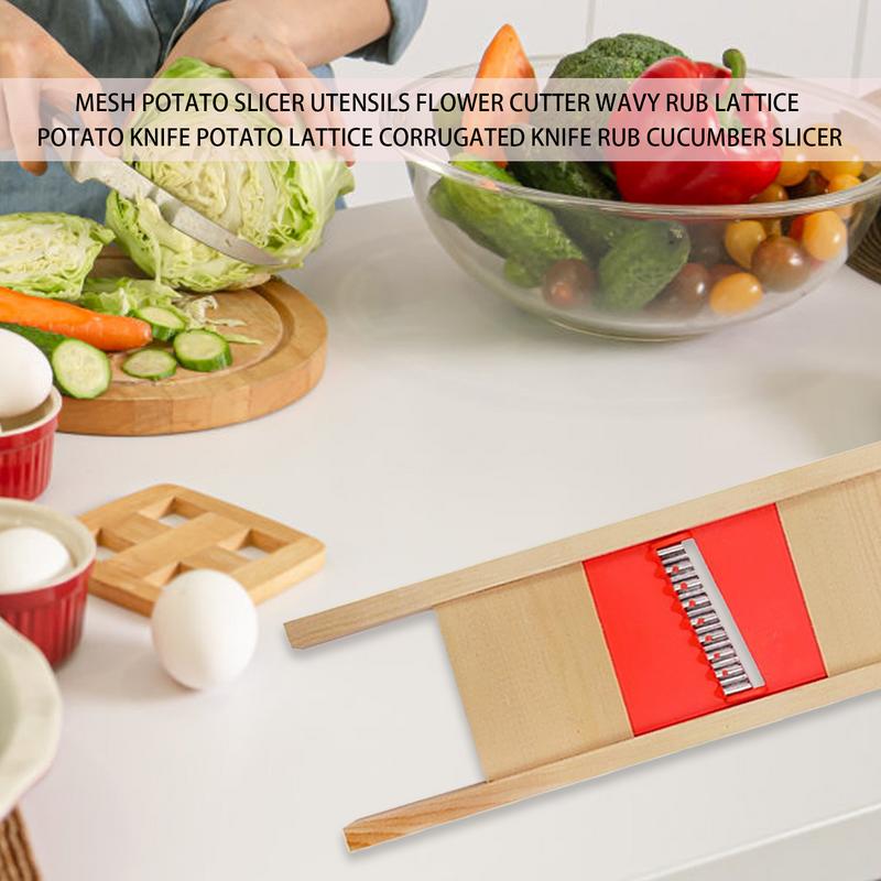 Овощерезка для картофеля волнистая, мандолина для продуктов, из нержавеющей стали, для нарезки картофеля фри, овощей, кухонные гаджеты