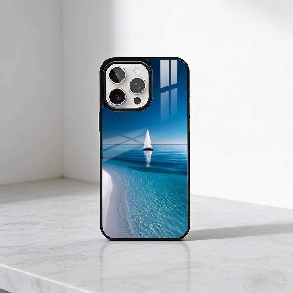 Чехол для телефона "Синие Морские Волны" для iPhone 17, 16, 15, 14, 13 Plus, Pro Max Магнитный Для Magsafe Беспроводной Зарядки