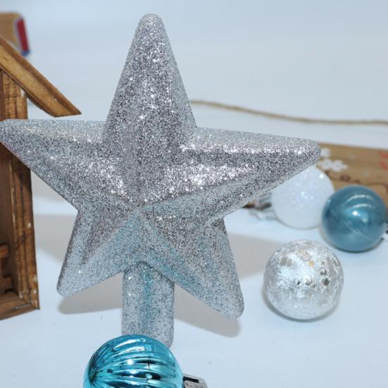 Набор из 30 мини-елочных шаров, 1,81 дюйма, пластиковые елочные шары, подвесные украшения с блестками, звезда-верхушка для елки для праздника, свадьбы, дня рождения