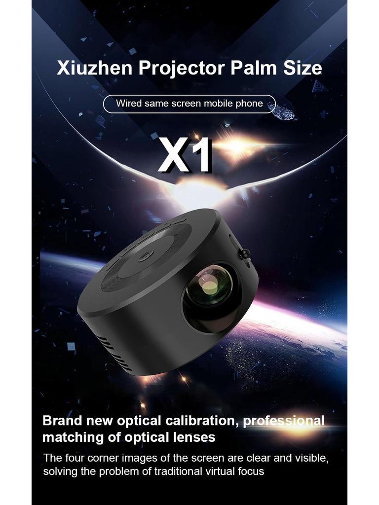 Portable Mini Projector for Children's Animation with Mobile Screen Mirroring