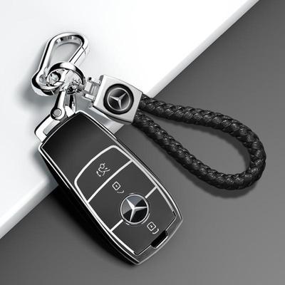 Чехол для ключа Mercedes-Benz E-Class 2016-2023, с пряжкой AMG E260L/E300L, Премиальный защитный чехол.