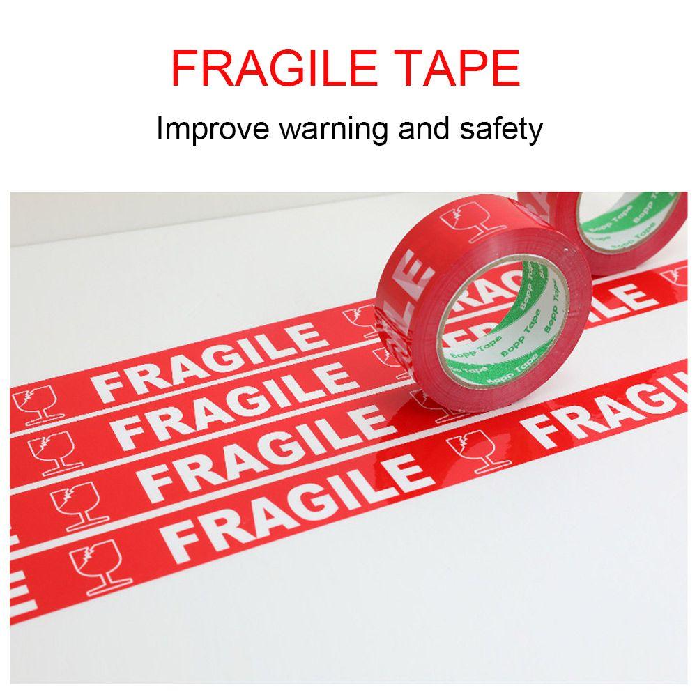 Высокая вязкость Экспресс-бокс Красный Хрупкий Предупреждающая лента Упаковочная лента Клейкая Запечатывание картонных коробок