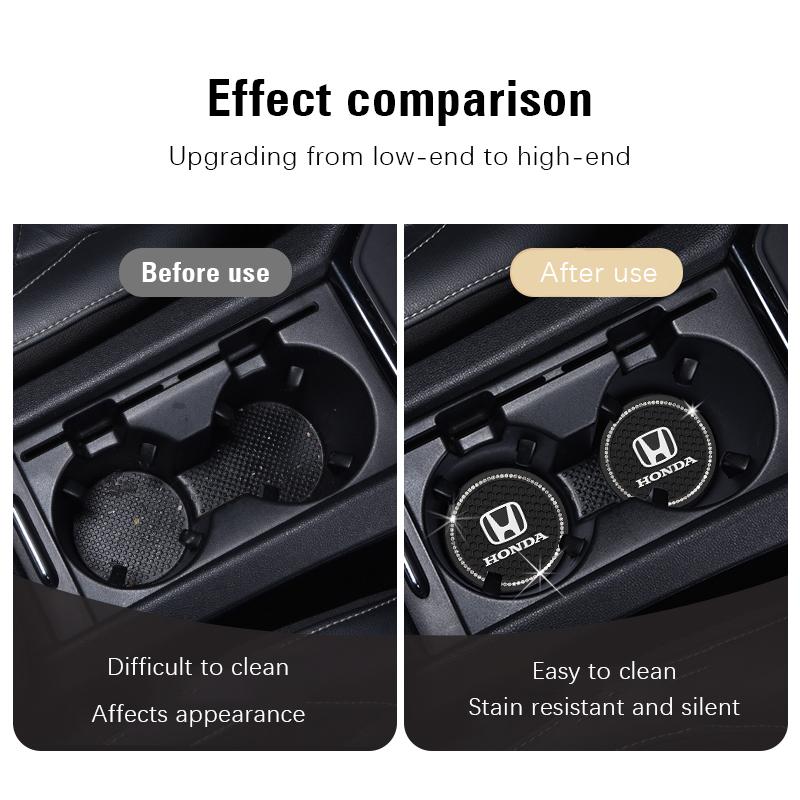 Car Water Cup Slot Pad Silica Gel Soft Mat For Honda Civic Accord Crosstour Spirior Odyssey Avancier UR-V Sienna Elysion CR-ZKU1