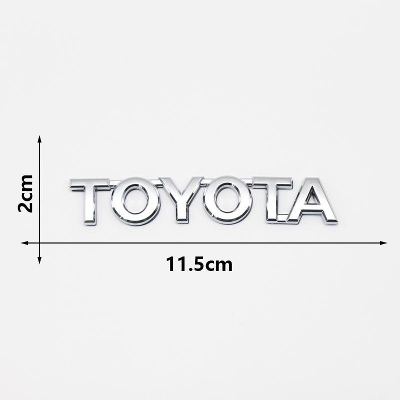 2026 Hot For Toyota Hub Caps 3D ABS Glossy Black Silver Letters Trunk Emblem Stickers Accessories Modified For Toyota Camry Priu