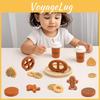 Simulation Funny Wooden Afternoon Tea And Cookie Coffee Children Toy Set