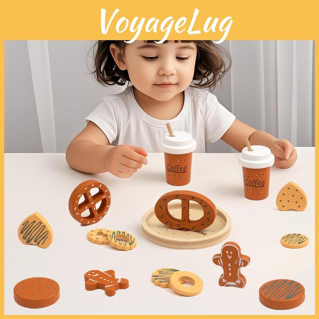Simulation Funny Wooden Afternoon Tea And Cookie Coffee Children Toy Set