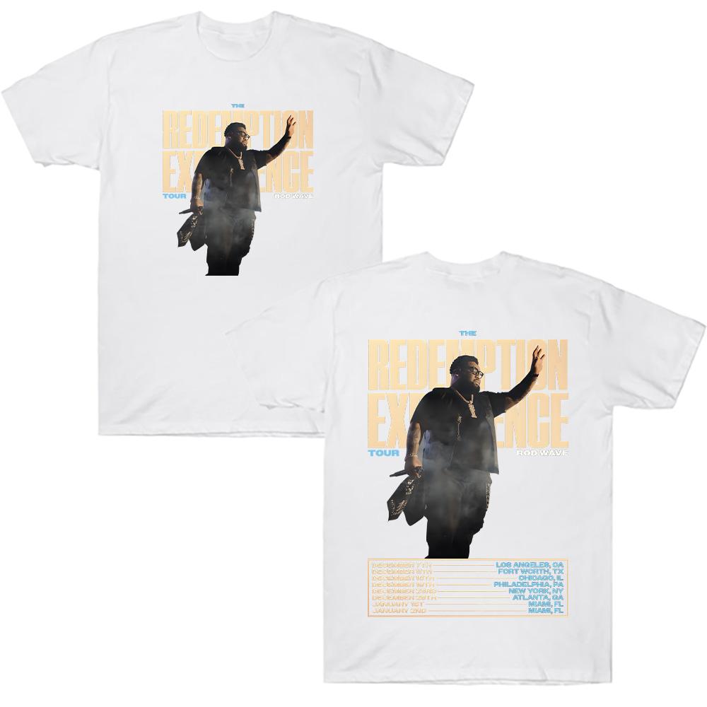 Rod Wave Redemption Tour 202526 Tshirt Hot Rapper Men Women Retro Hip Hop Street Wear Cotton Casual Tshirt Street Y2K